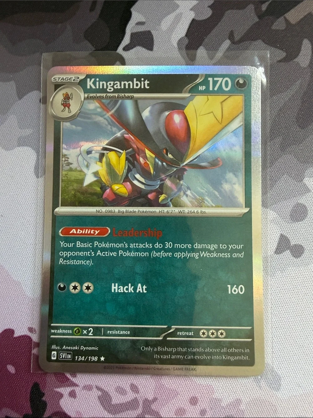 Kingambit Pokémon Reverse Holo Character Card Mini Lot ⚔️ | 2 Cards ✨5/$25✨